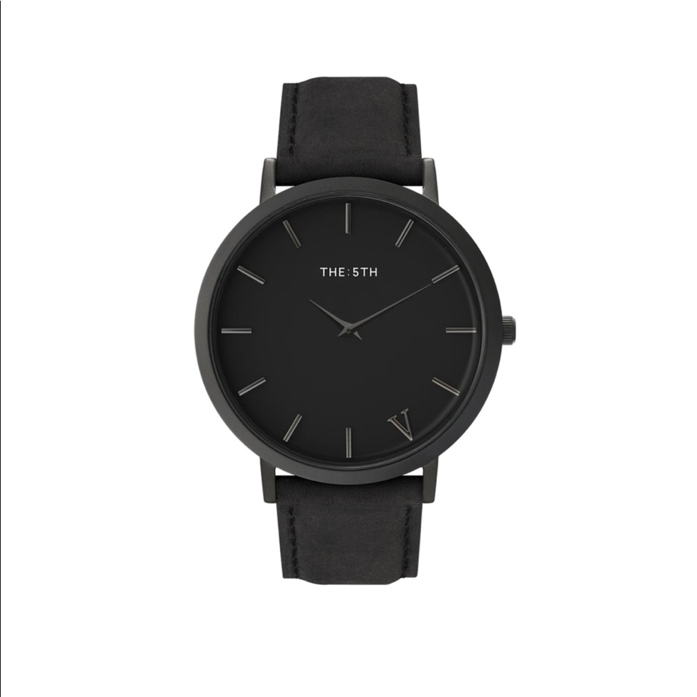 2 The Fifth Watches. Full Black, gold rose.